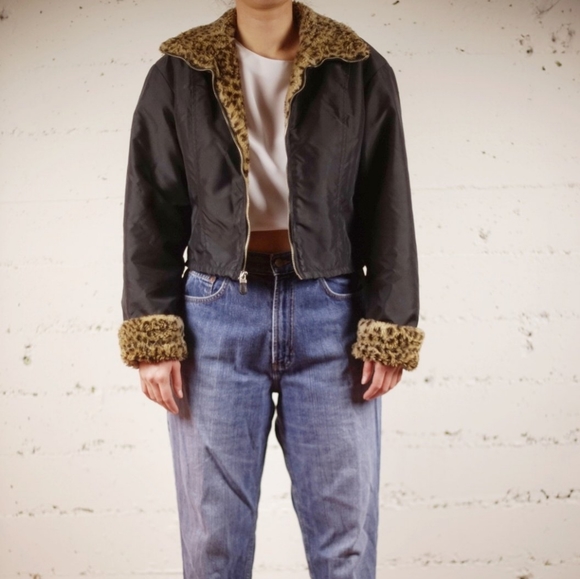 Vintage Holt Renfrew Faux Fur Lined Jacket - Picture 2 of 4